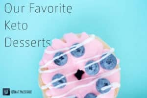 生酮甜点，粉色甜甜圈，蓝莓